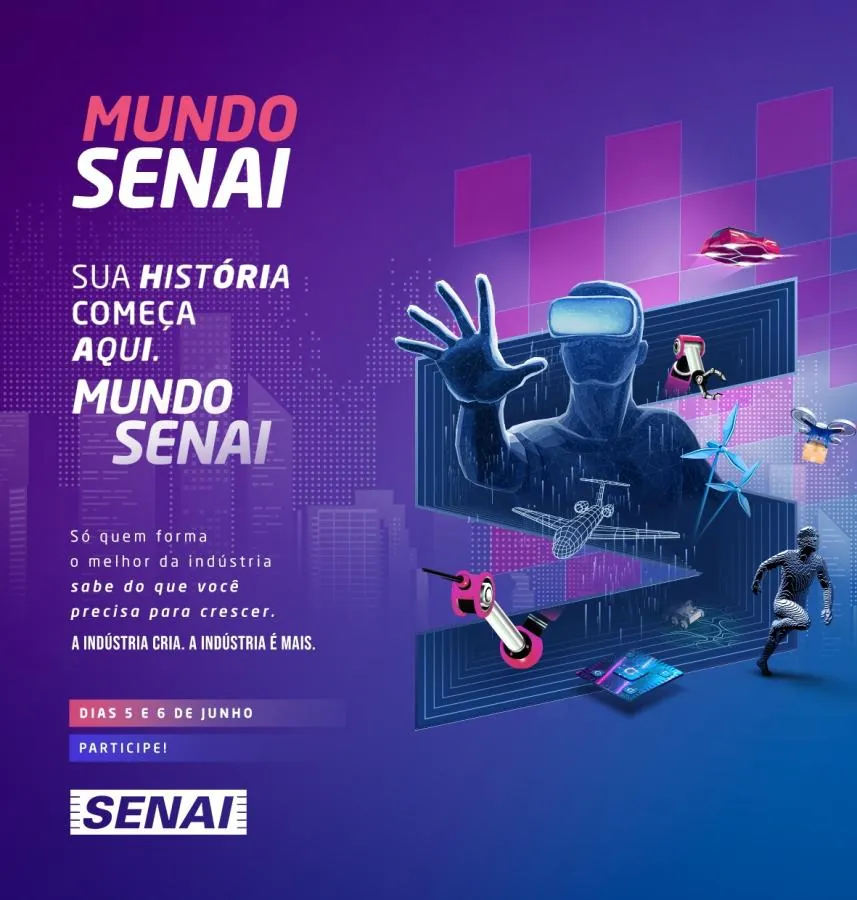 Mundo SENAI acontece dias 5 e 6 de junho