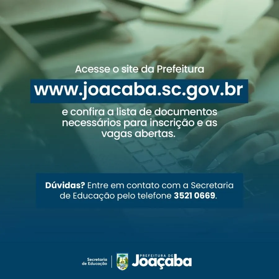 Secretaria de Educação de Joaçaba abre matrículas e rematrículas para ano letivo de 2023