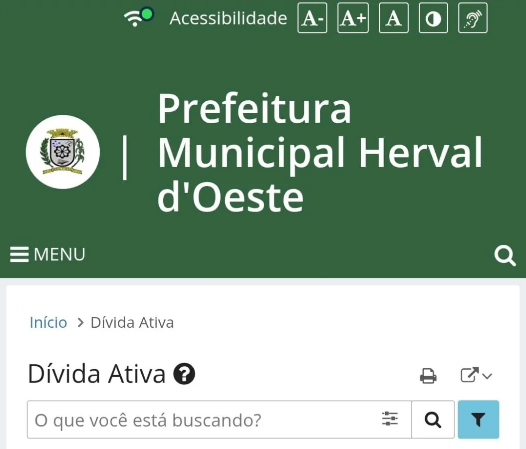 Prefeitura de Herval d’Oeste divulga lista de contribuintes em débito com o município
