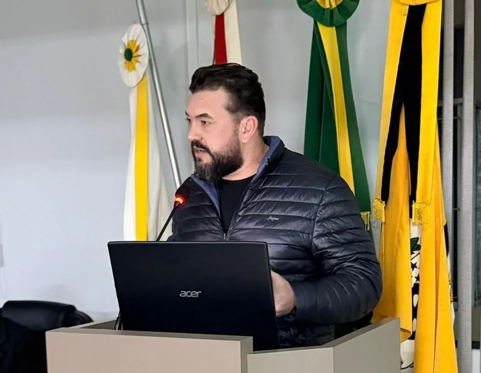 Presidente do Conselho Municipal de Saúde de Herval d’Oeste esteve na Câmara de Vereadores