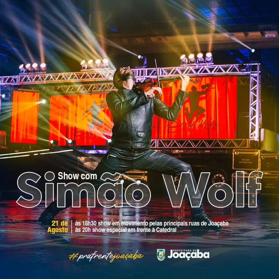 Joaçaba comemora aniversário de 105 anos com Show em Movimento de Simão Wolf e Banda