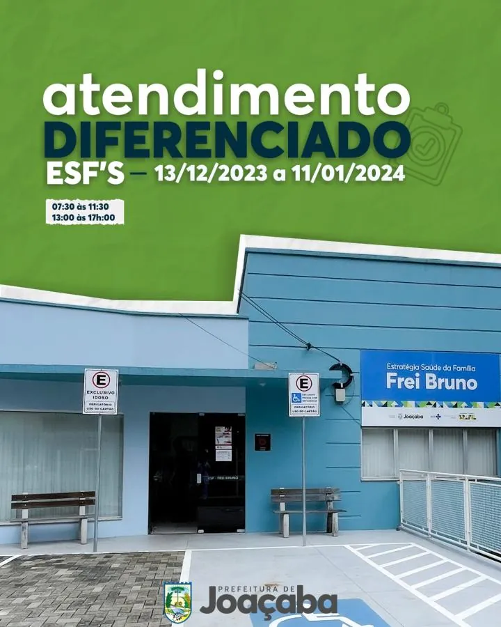 Secretaria de Saúde de Joaçaba terá esquema de atendimento diferenciado nos ESF’s a partir de quarta-feira (13)
