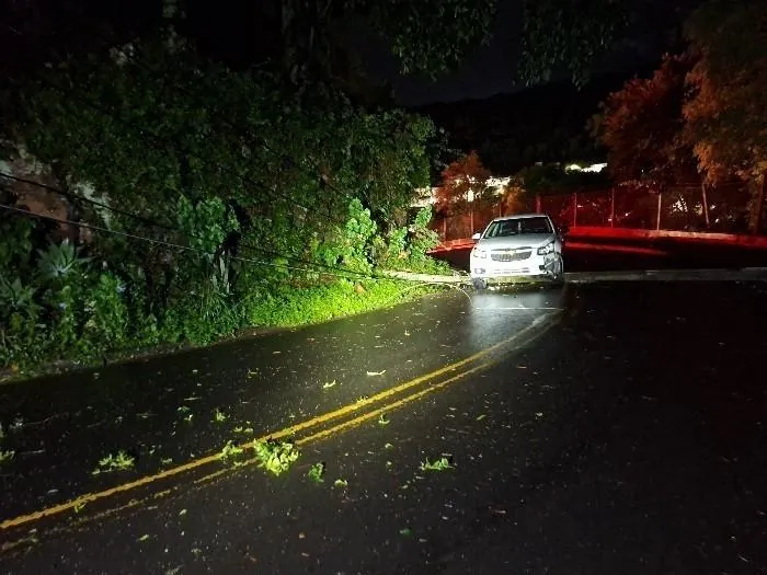 Motorista colide contra três postes e foge antes da chegada da PM em Herval d’Oeste