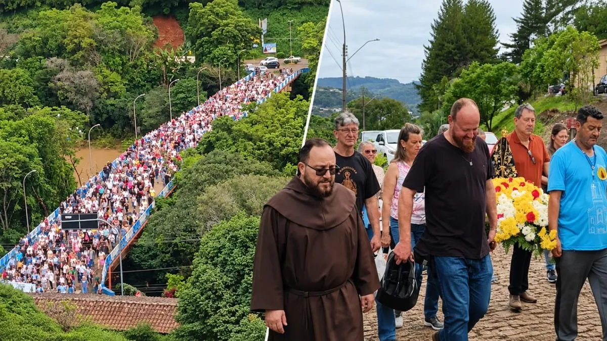 31ª Romaria de Nossa Senhora Aparecida reúne fiéis e fortalece a integração comunitária em Estação Luzerna