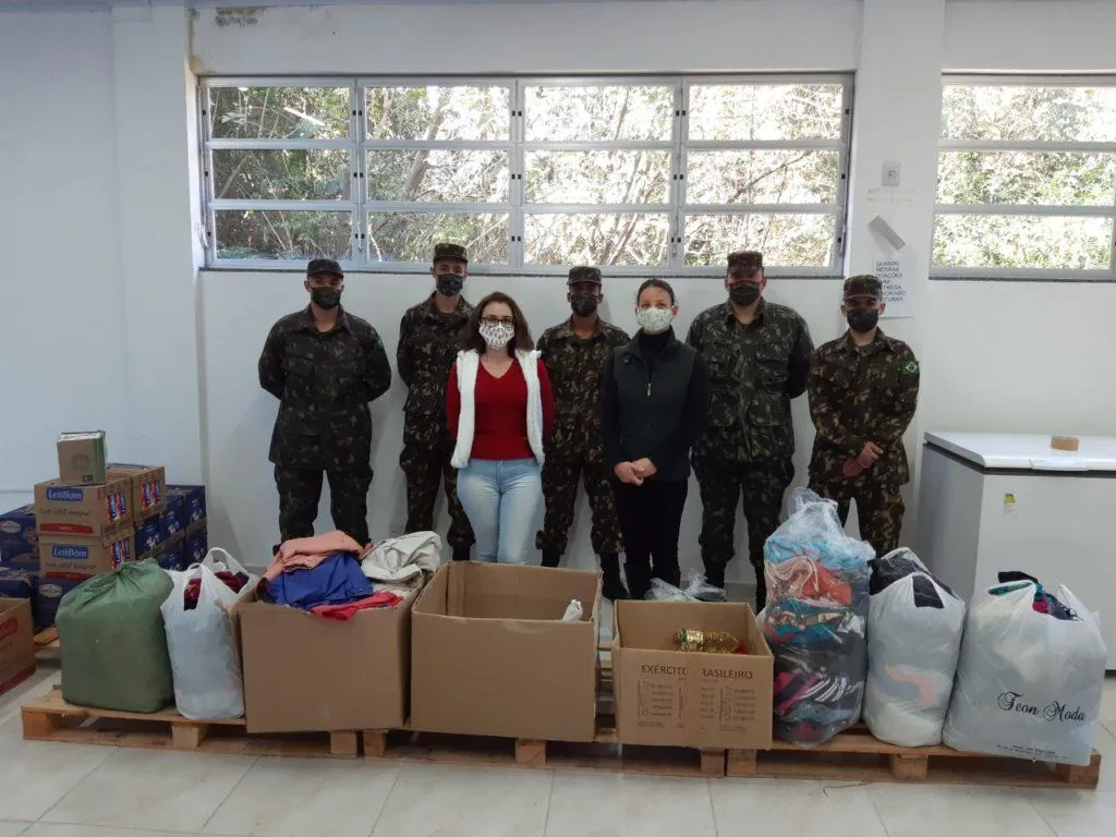Tiro de Guerra de Joaçaba realiza campanha de arrecadação de donativos