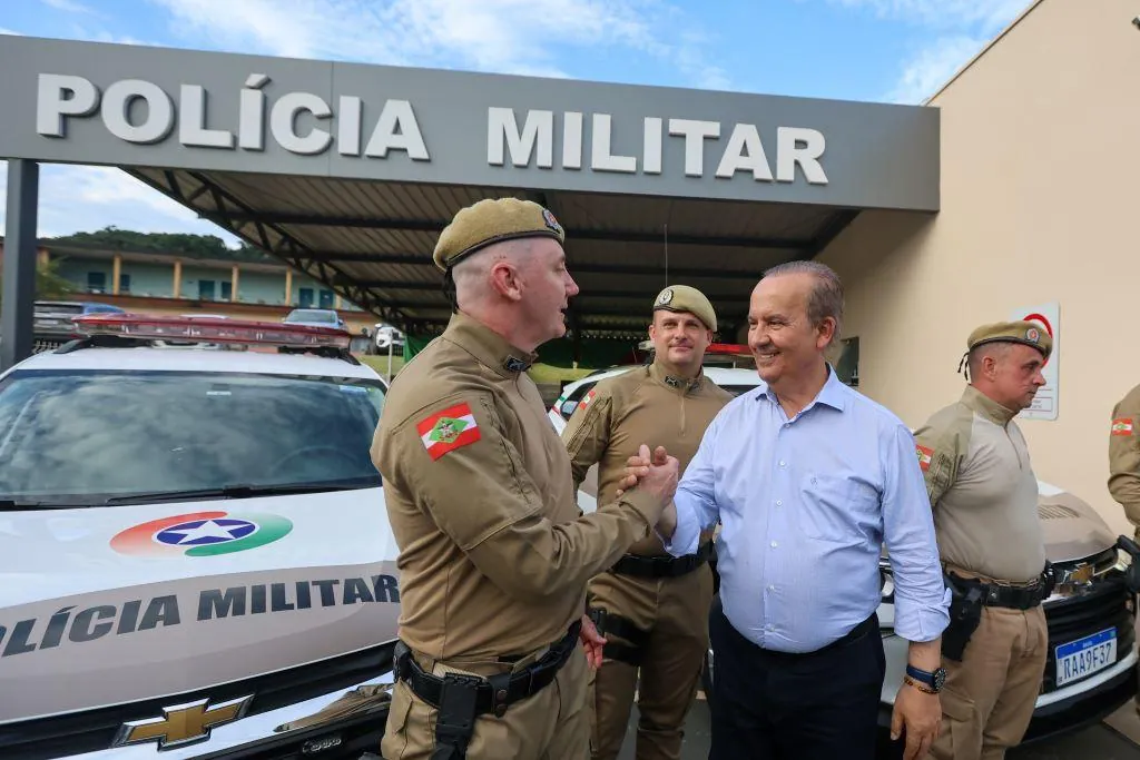 Governador Jorginho Mello e PMSC inauguram novo Grupamento em Luzerna