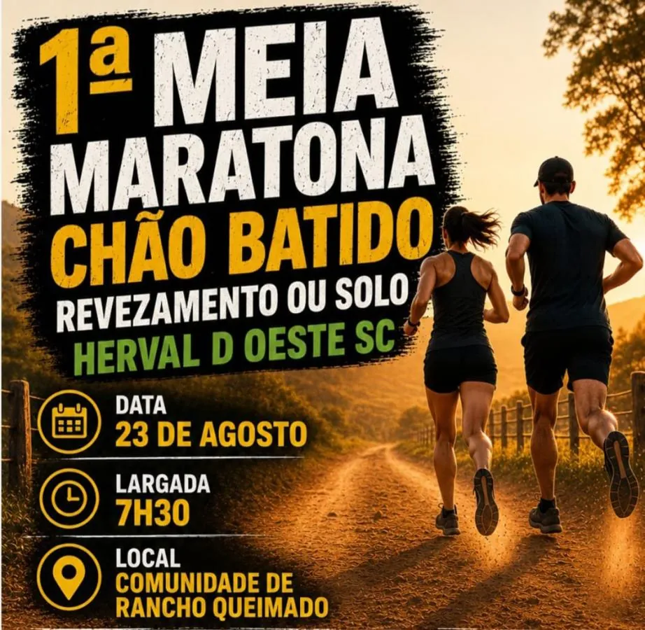 1ª Meia Maratona de Chão Batido acontece no próximo domingo (23) em Herval d’ Oeste