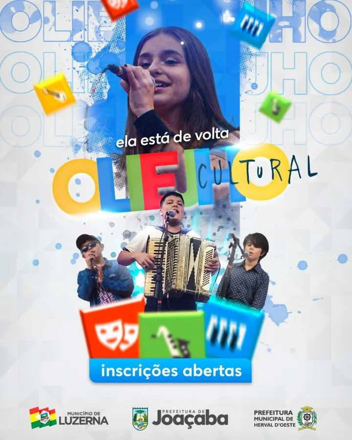 Inscrições abertas para a primeira etapa da 15º Oliejho Cultural 2023