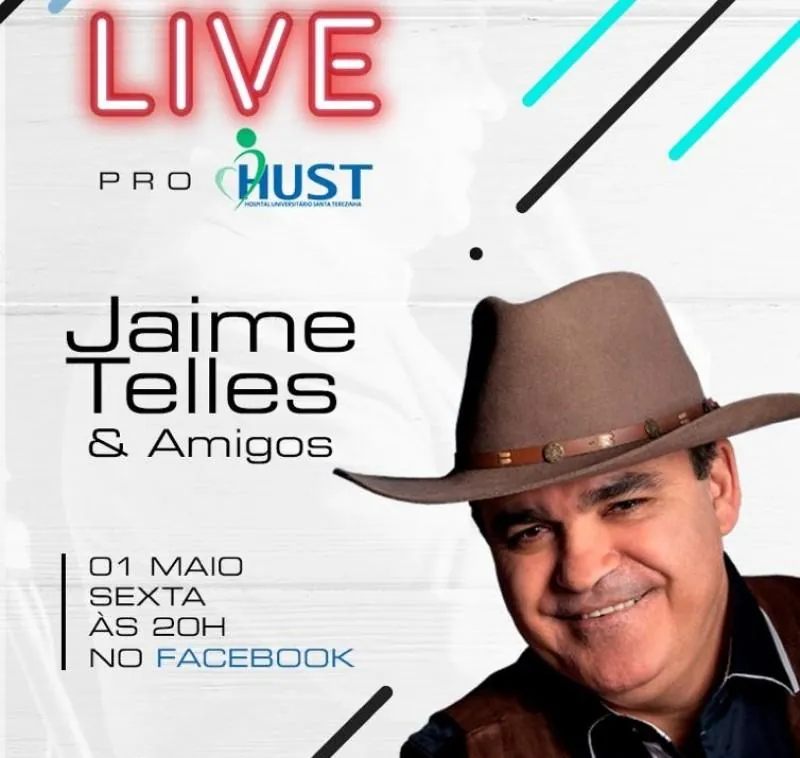 Live pró-HUST com Jaime Telles e amigos na próxima sexta-feira