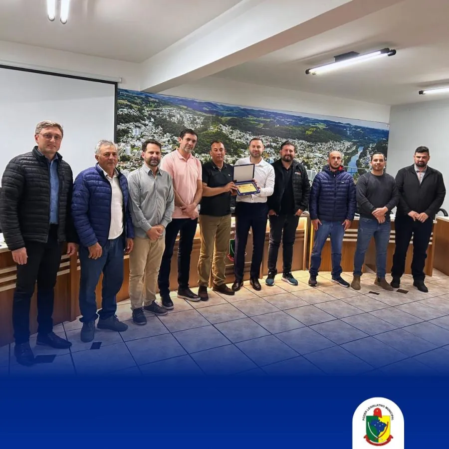 Técnico Cassiano Klein é homenageado na Câmara de Vereadores de Herval d’Oeste