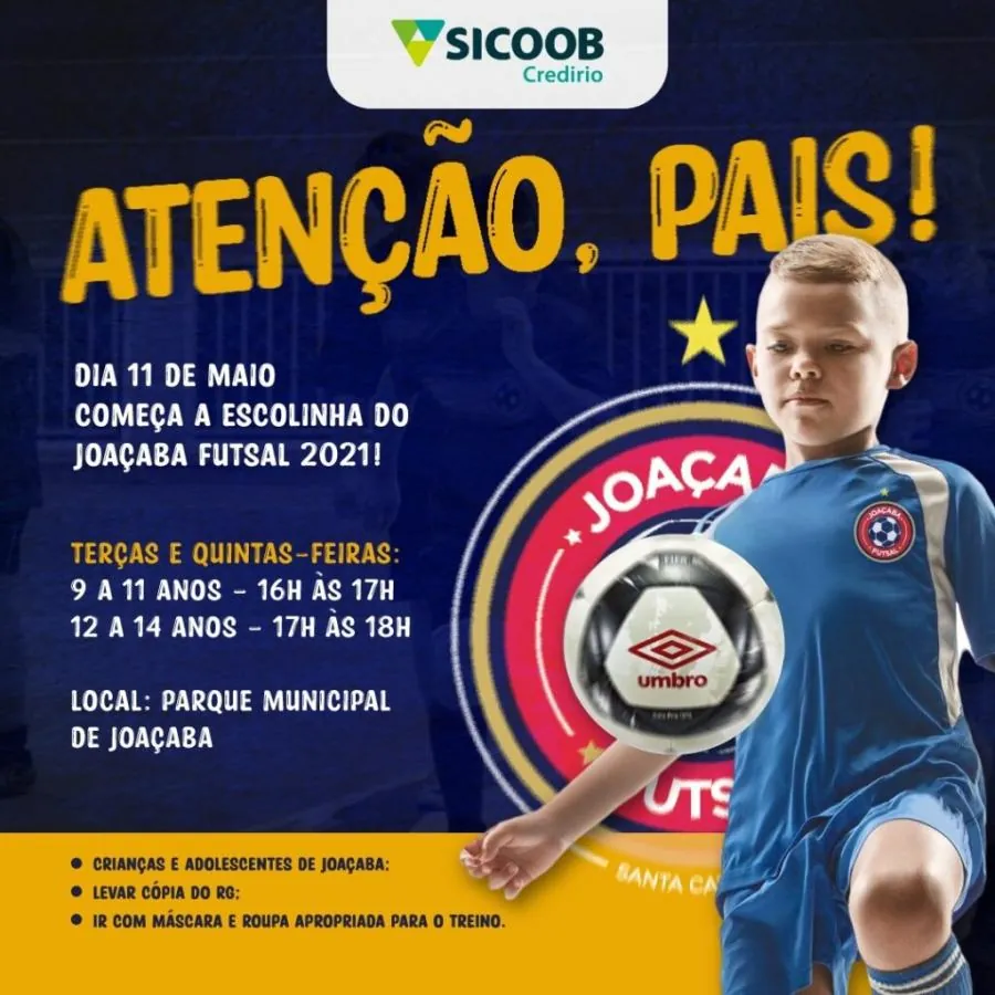 Escolinhas do Joaçaba Futsal iniciam atividades na próxima semana