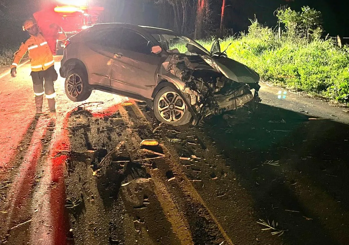 Motorista colide veículo contra árvore e abandona local, em Luzerna