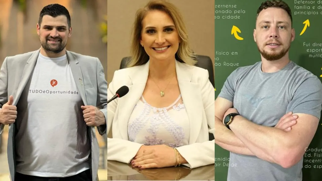 Vereadores mais votados em Herval d’Oeste, Joaçaba e Luzerna: Angelo Radavelli, Rita Weiss e Felipe Deige