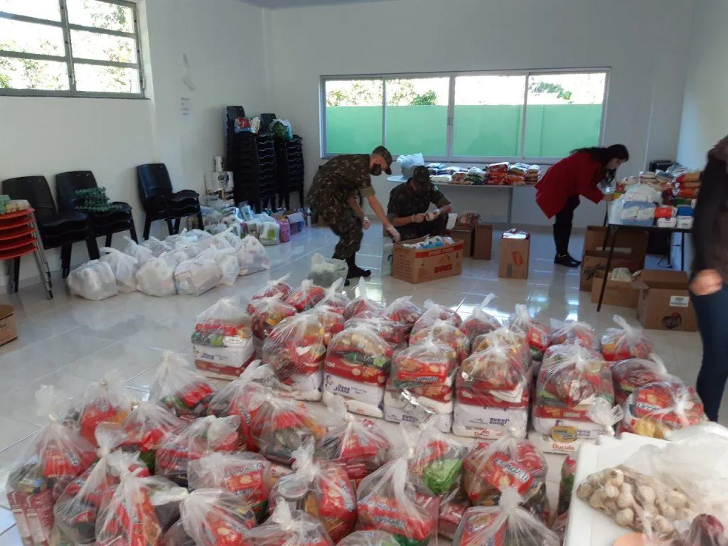 Tiro de Guerra de Joaçaba participa do atendimento às famílias em vulnerabilidade social