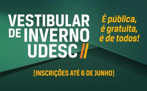 Udesc abre inscrições gratuitas do Vestibular de Inverno com 1.040 vagas na graduação