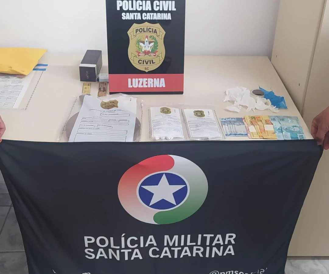 Suspeito de tráfico de drogas é preso em Luzerna