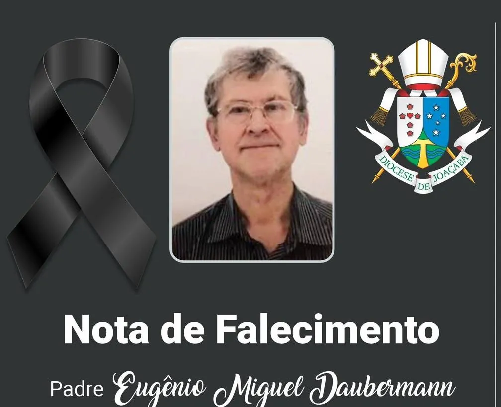 Diocese de Joaçaba comunica o falecimento do Padre Eugênio Miguel Daubermann