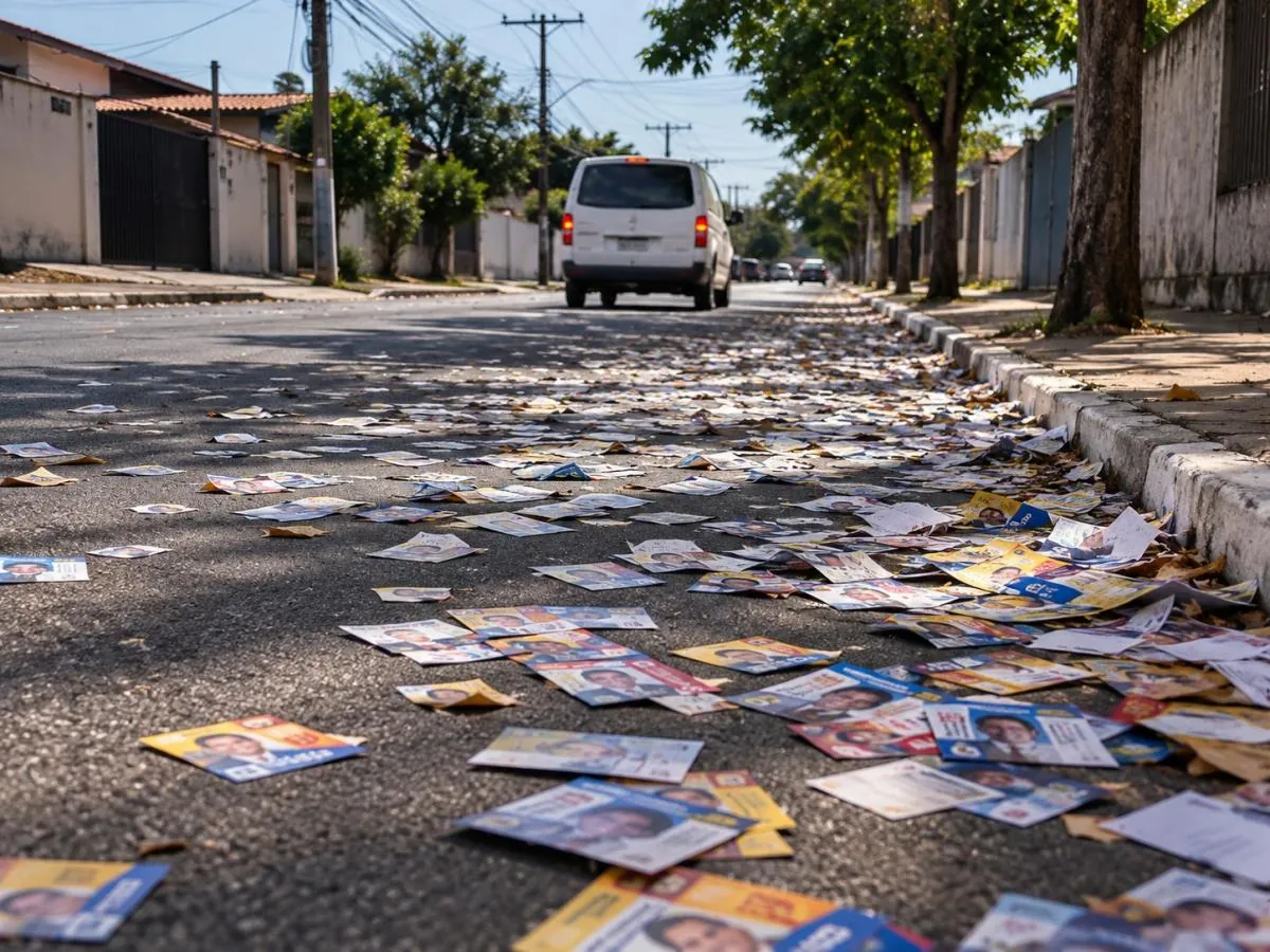 Crime eleitoral: van é flagrada espalhando santinhos durante a madrugada no Pará