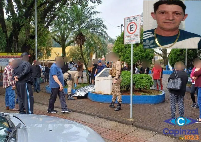 Homem morre após passar mal na praça de Capinzal