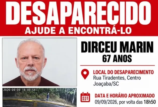 Sem pistas há 15 dias, família intensifica buscas por homem desaparecido em Joaçaba