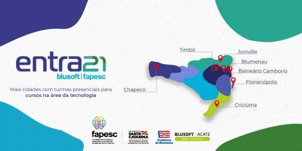 Programa Entra21 da Fapesc terá curso gratuito para área de tecnologia com turmas presenciais
