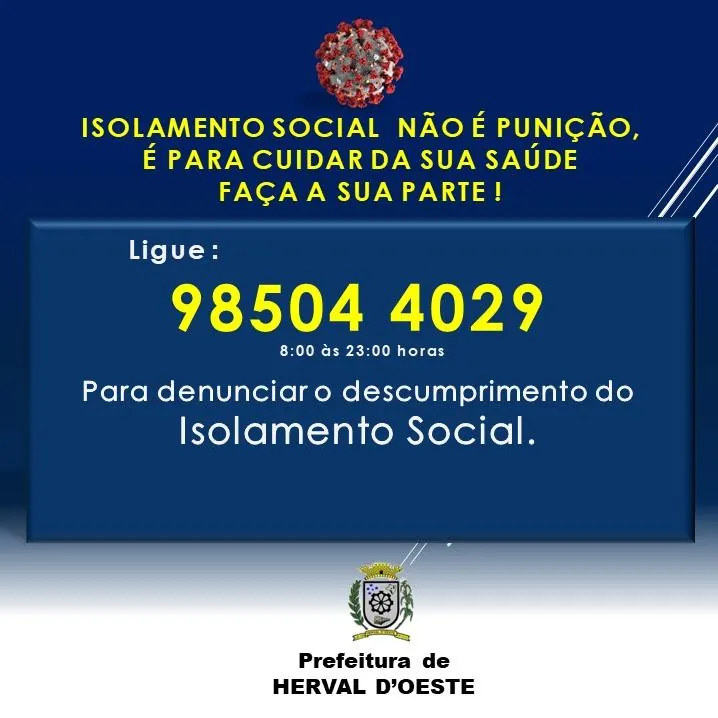 Pessoas que estão descumprindo o isolamento social podem ser denunciadas à Secretaria de Saúde através de disk-denúncia