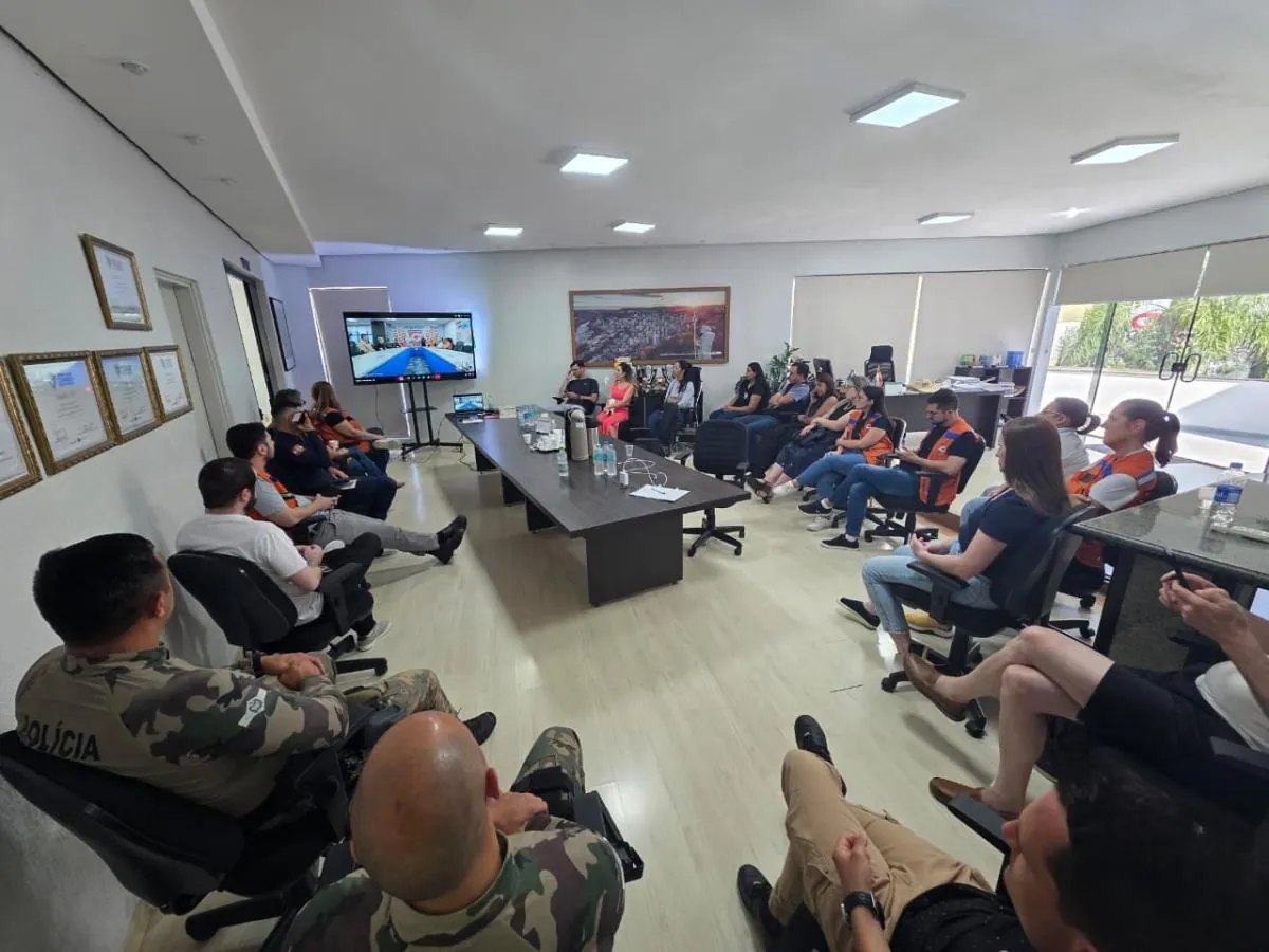 Joaçaba participa do Simulado Estadual de Gestão de Desastres com mobilização de gabinete de crise e forças de segurança