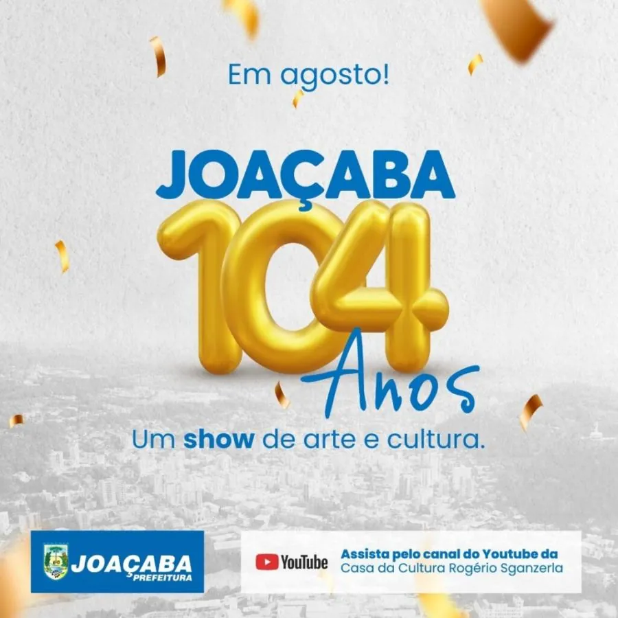 Música, interação e resgate histórico marcam o mês de agosto nas comemorações dos 104 anos de Joaçaba