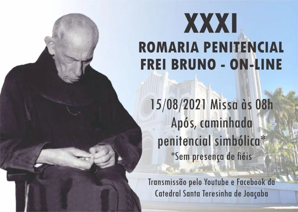 Romaria Frei Bruno será realizada no mês de agosto em formato on-line