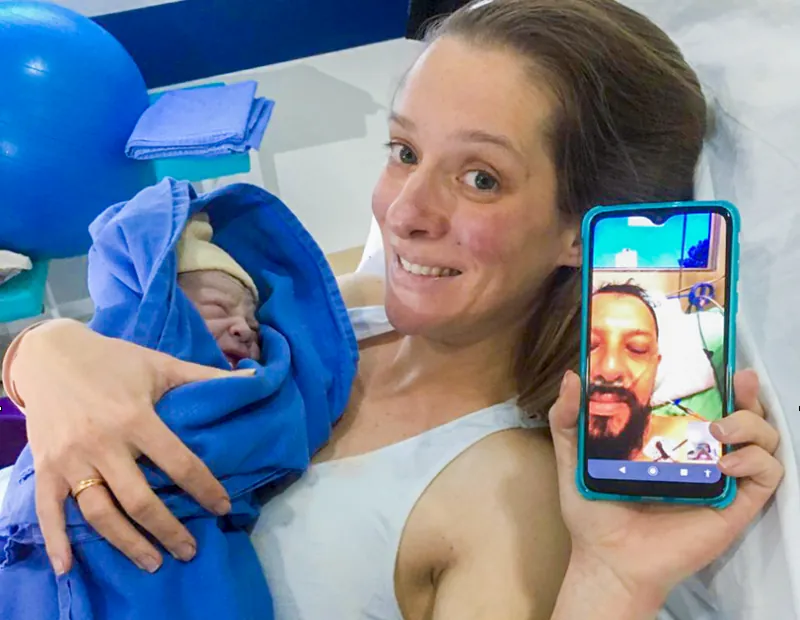 Foto:Pedro, Patrícia e Fábio Junior Vargas (por vídeochamada)