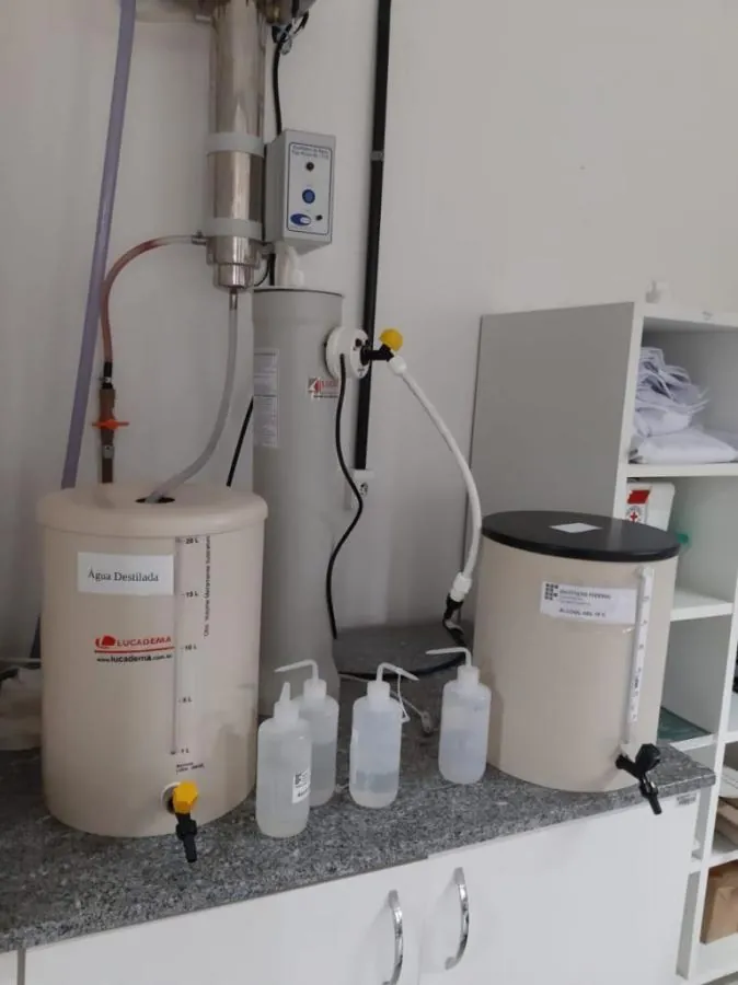 IFC Campus Luzerna esta produzindo álcool em gel 70%