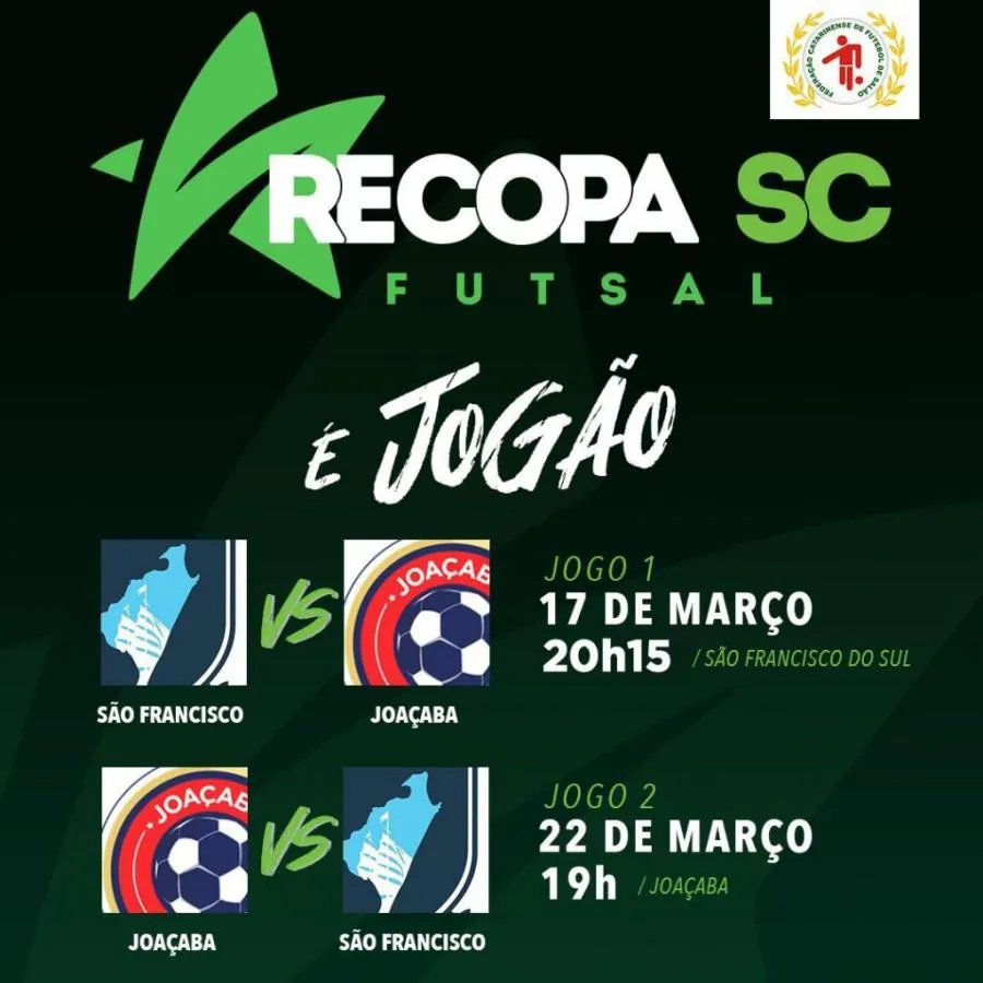Joaçaba irá disputar a Recopa Catarinense de Futsal