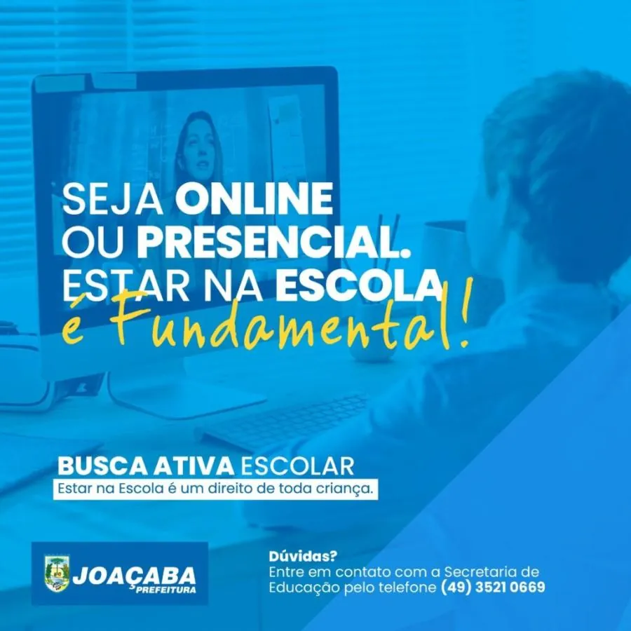 Secretaria de Educação de Joaçaba reforça campanha “Busca Ativa Escolar”