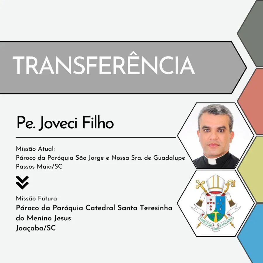 Padre Joveci será o novo Pároco da Paróquia Catedral Santa Teresinha do Menino Jesus de Joaçaba