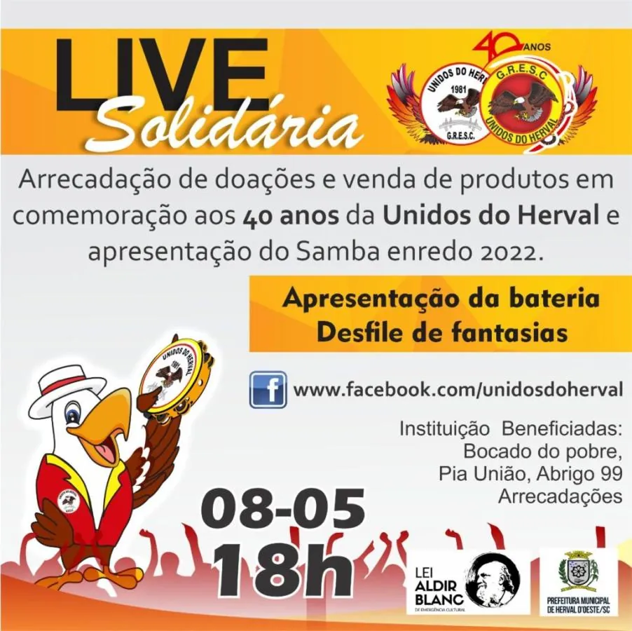 Live Solidária dos 40 anos da Unidos do Herval