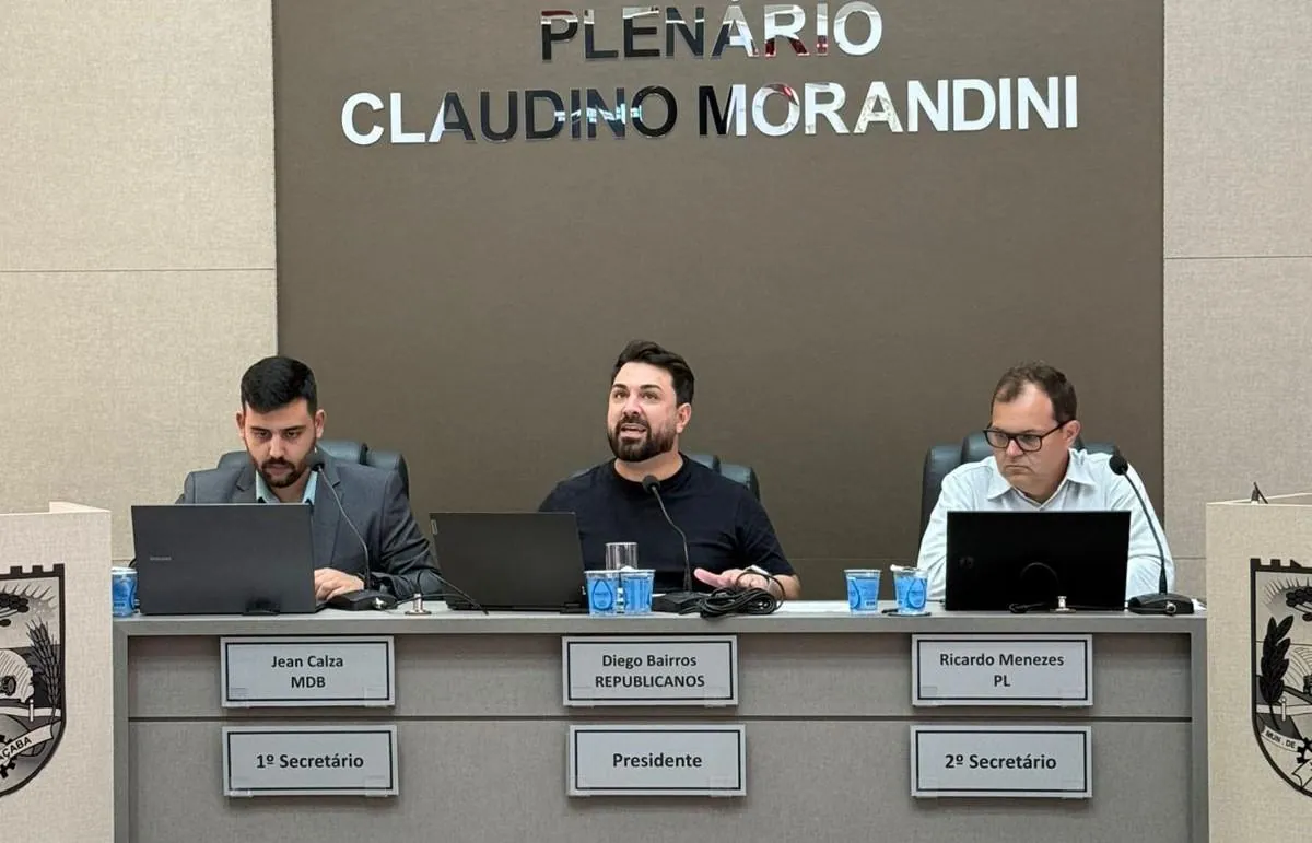 Vereadores membros da CPI: Jean Calza, Diego Bairros e Ricardo Menezes
