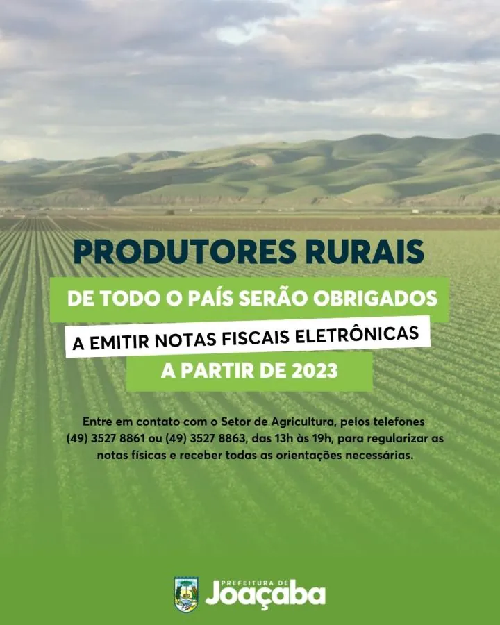 Produtores rurais de todo o país serão obrigados a emitir notas fiscais eletrônicas a partir de 2023