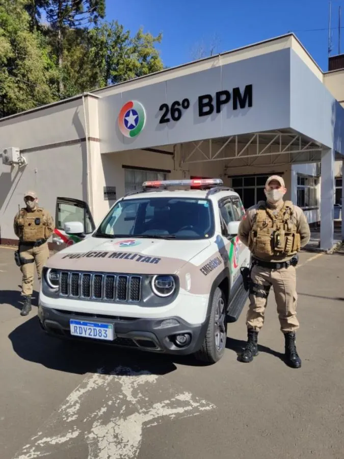 26º Batalhão de Polícia Militar de Herval d’Oeste recebe novo veículo
