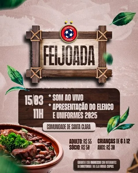 Joaçaba promove feijoada para o lançamento da temporada 2025