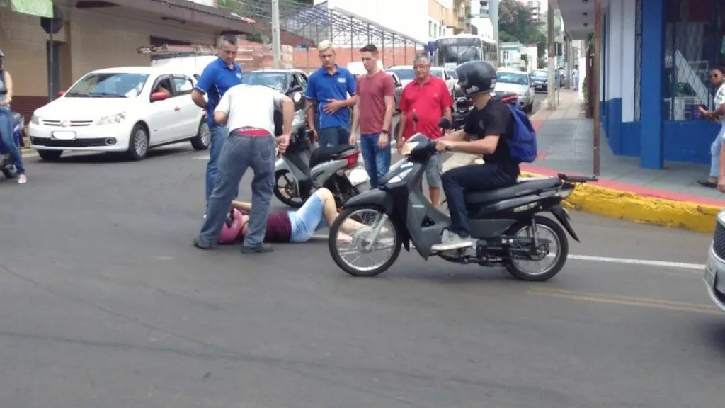 Acidente envolve motociclista em Herval