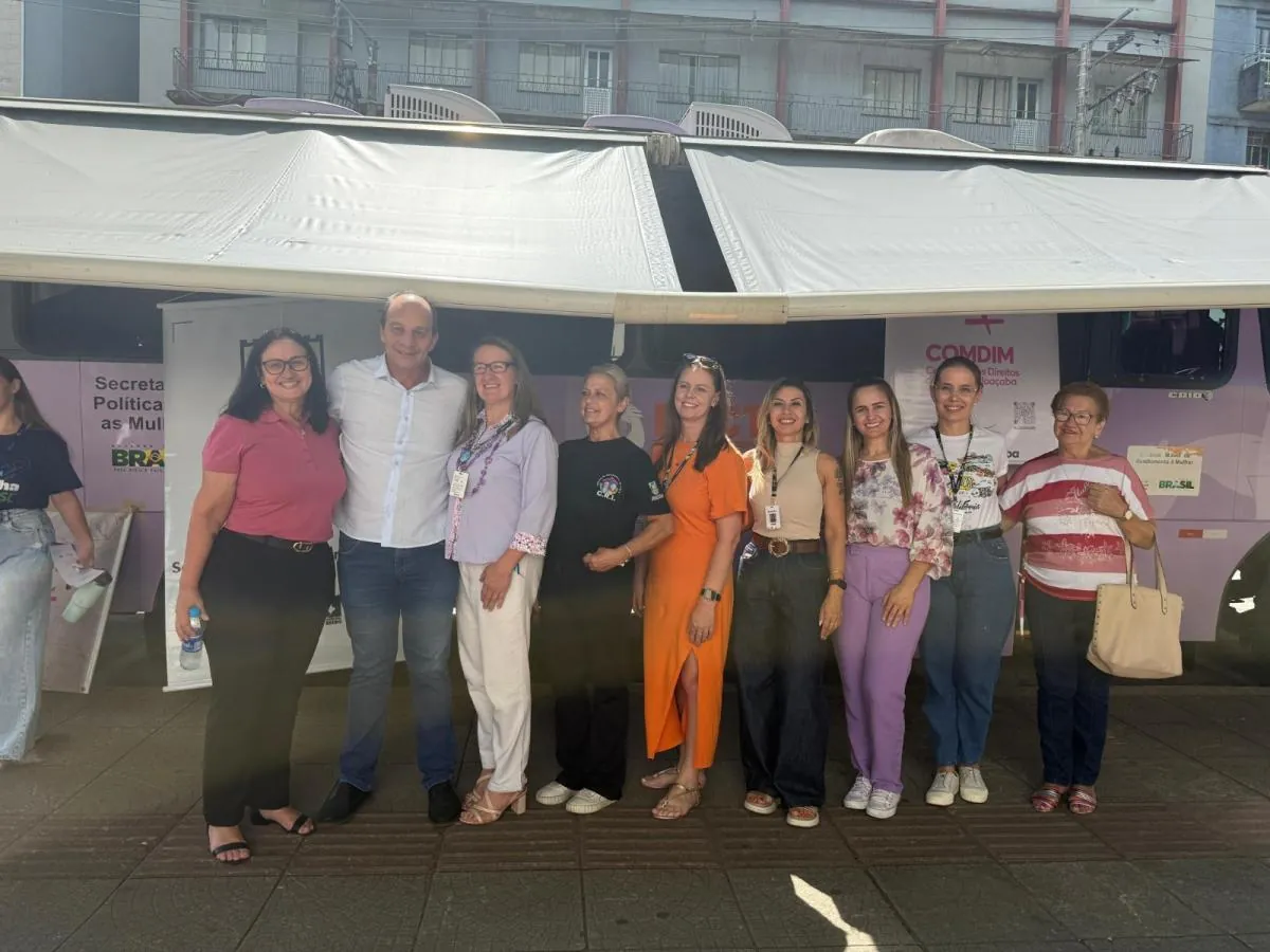 Joaçaba recebe Ônibus Lilás e promove ação de conscientização no Mês da Mulher