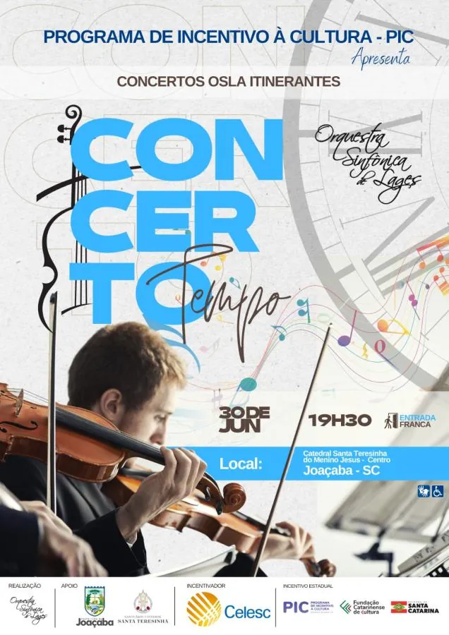 Orquestra Sinfônica de Lages Apresenta “Concerto Tempo” em Joaçaba