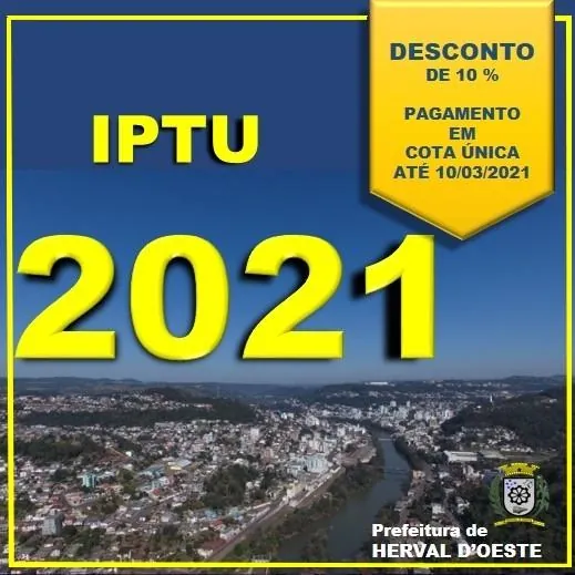 Carnês do IPTU de Herval d´Oeste já estão disponíveis