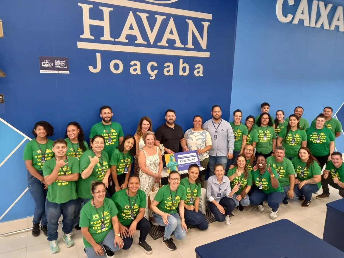 Troco solidário da HAVAN destina R$ 31.000,00 para APAE Joaçaba.