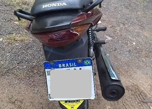 PM prende motociclista sem CNH e com placa adulterada em Joaçaba
