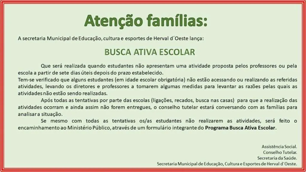 Secretaria de educação e Ministério Público lançam o programa Busca Ativa