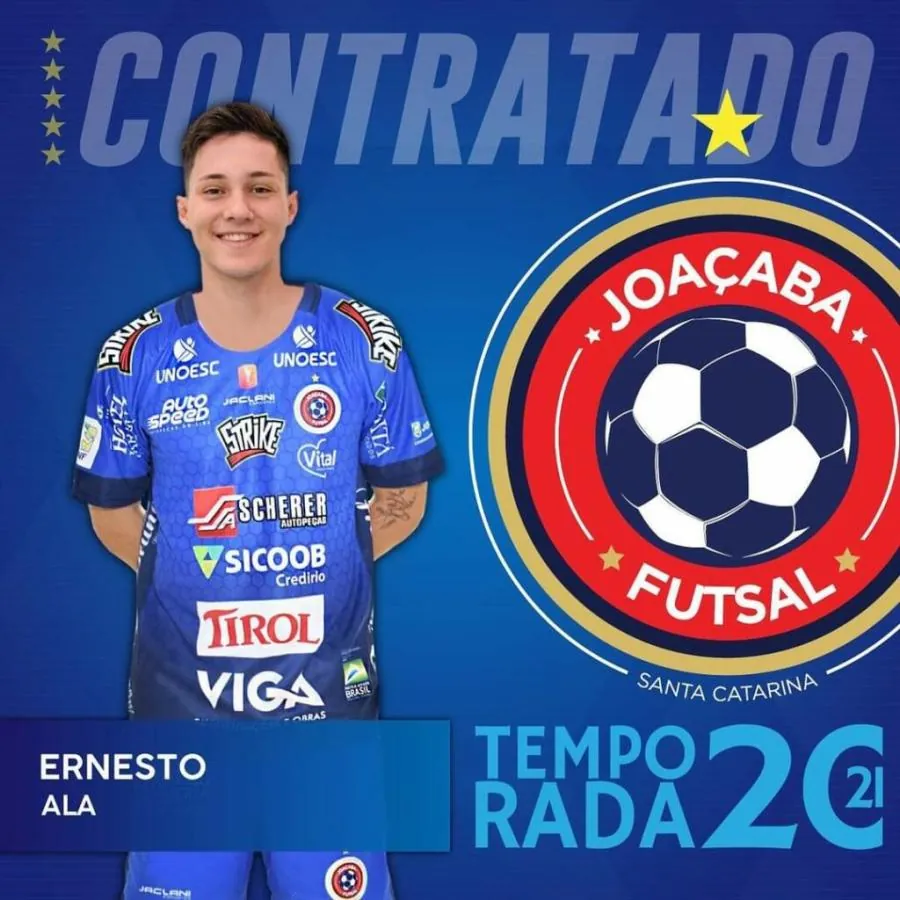Joaçaba Futsal anuncia Ernesto, destaque da equipe do São Lourenço do Oeste no estadual