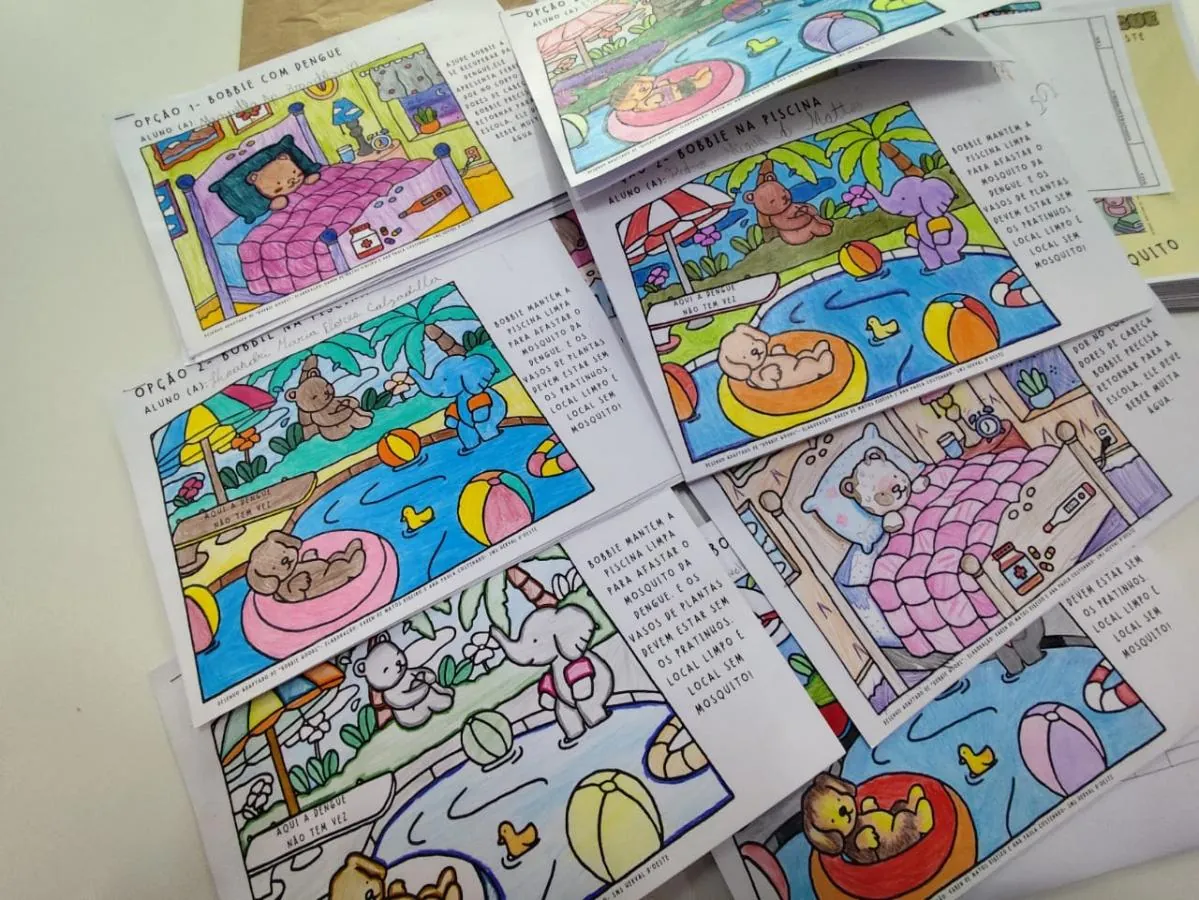 121 desenhos concorrem ao concurso “Minha escola sem mosquito” em Herval d’Oeste