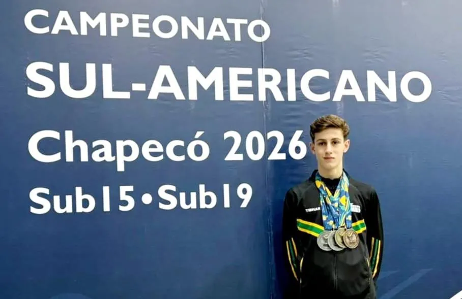 Mesa-tenista de Joaçaba conquista 4 medalhas internacionais