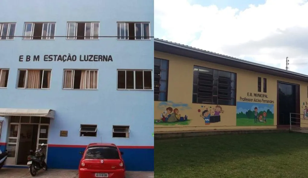 Escolas Estação Luzerna e Professor Alcino Fernandes receberão melhorias. Ordem de serviço aconteceu esta semana